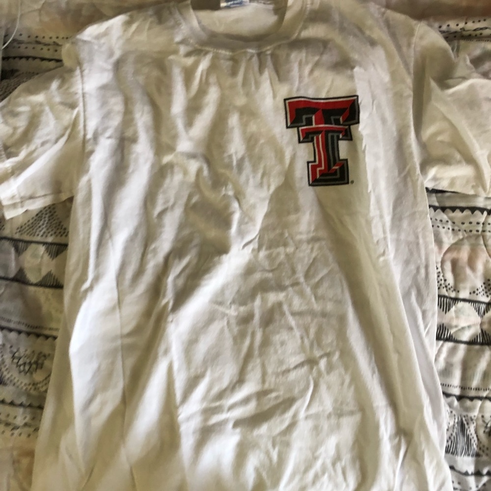 Two white Texas Tech T-Shirts